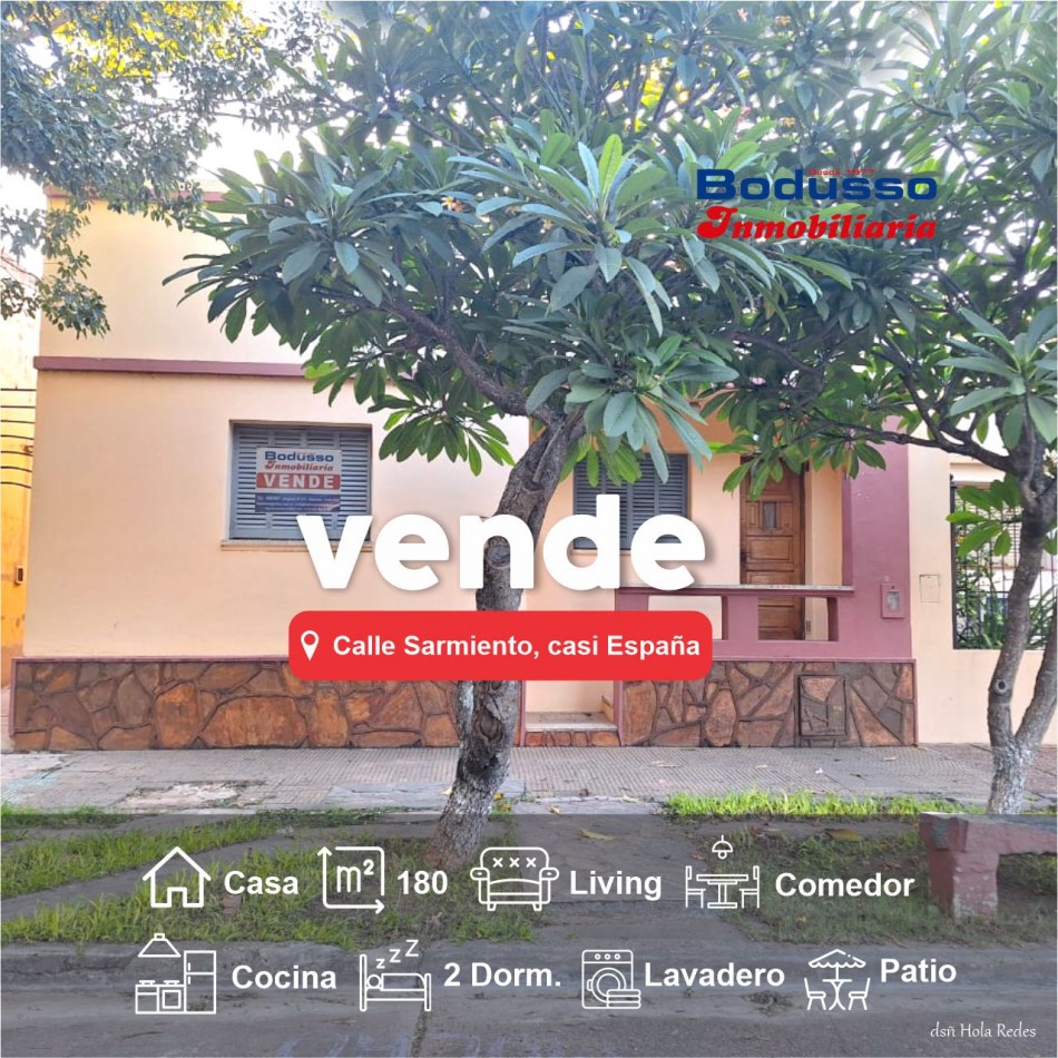 CASA EN VENTA, CALLE SARMIENTO, CASI ESPAÑA. DIAMANTE