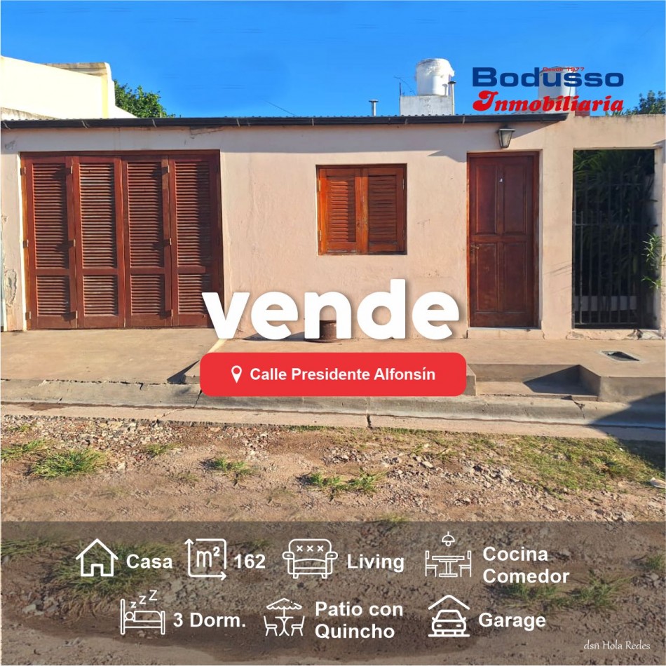 CASA EN VENTA, CALLE PTE. ALFONSIN, INGRESO A LA CIUDAD DE DIAMANTE