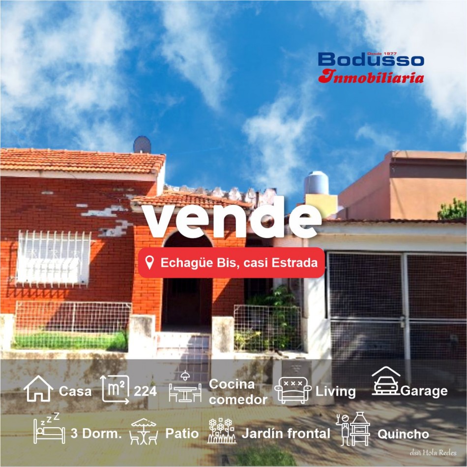 CASA EN VENTA, CALLE ECHAGUE CASI ESTRADA