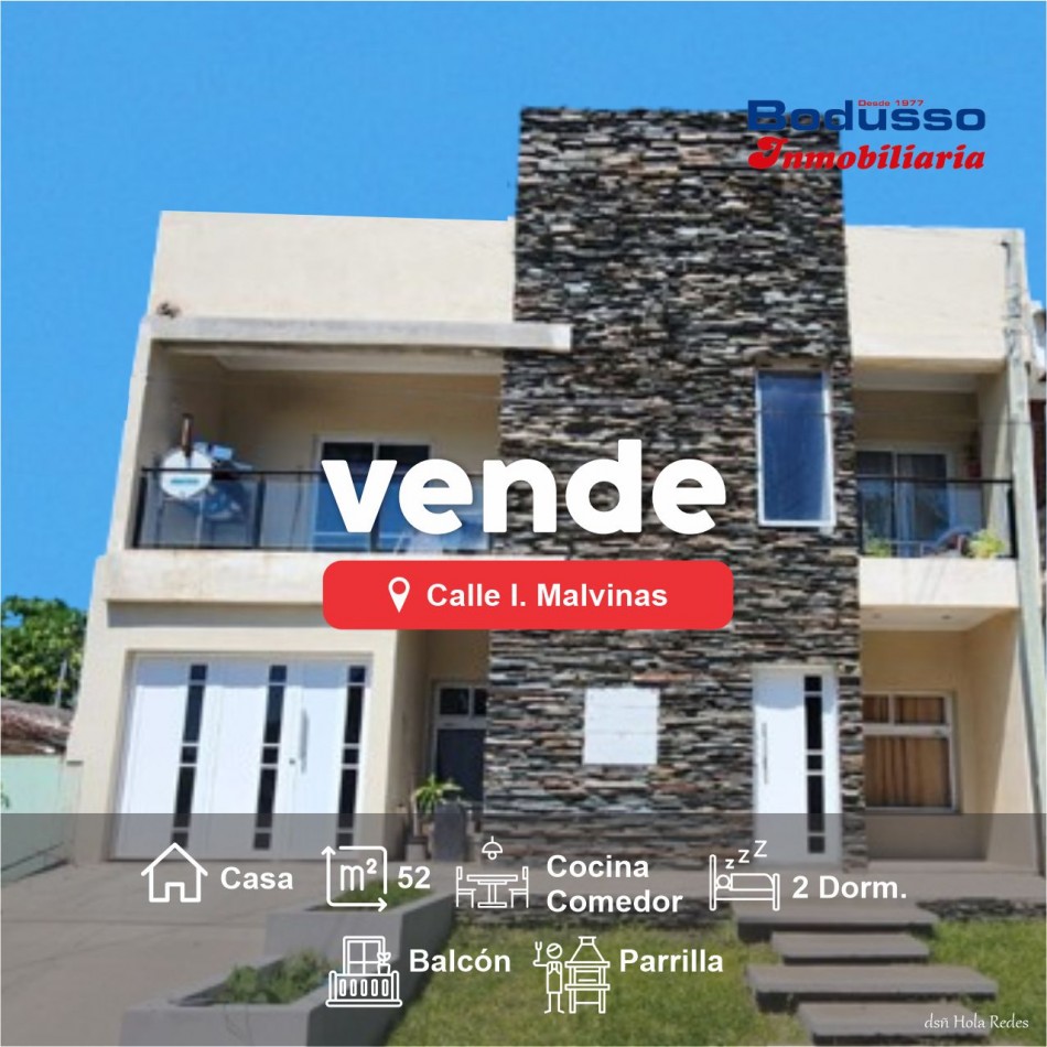 DEPARTAMENTO NUEVO EN VENTA, CALLE MALVINAS. DIAMANTE