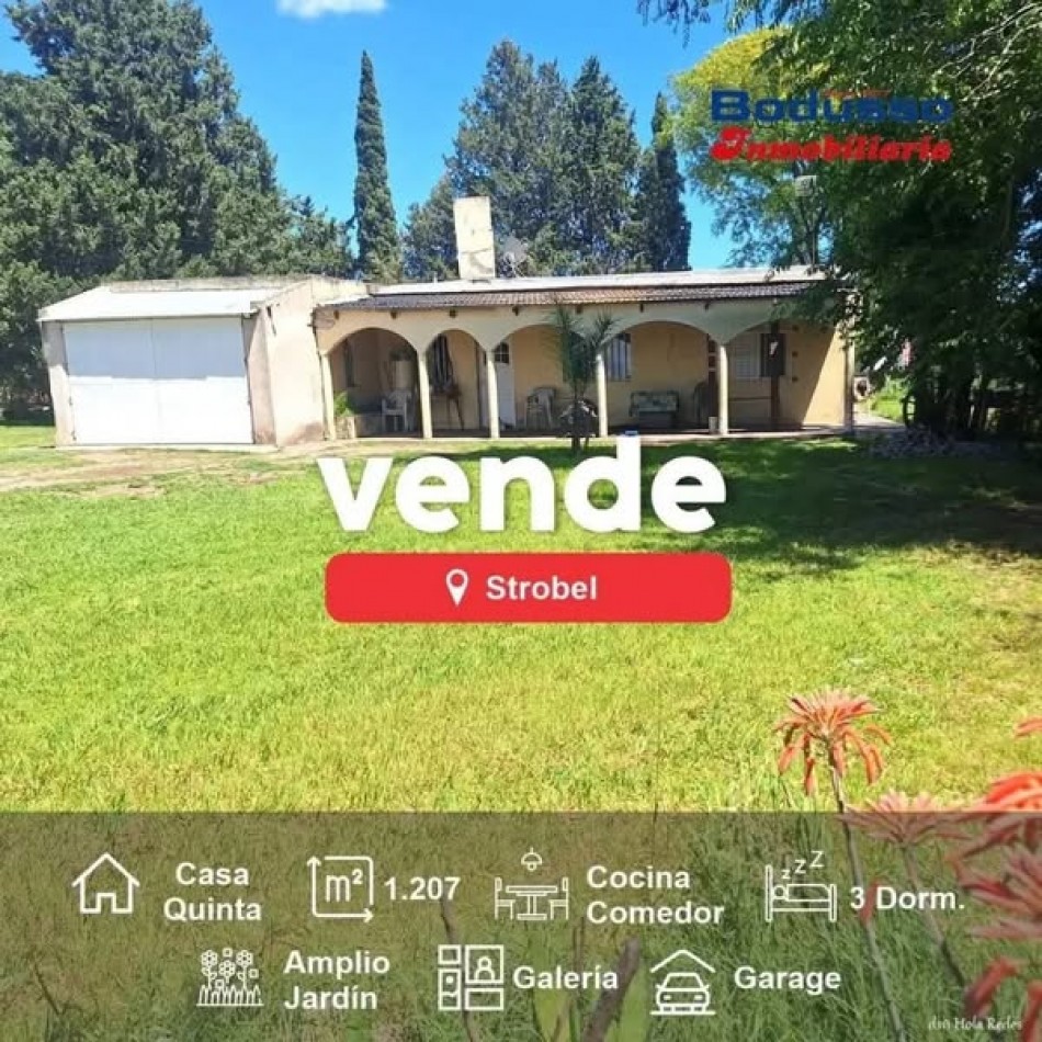 CASA QUINTA EN VENTA. STROBEL