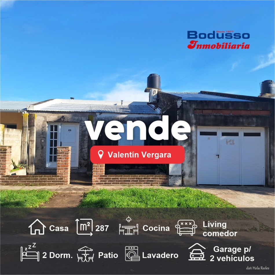 CASA EN VENTA, CALLE VALENTIN VERGARA, ENTRE ROCA  Y 5 DE OCTUBRE. 