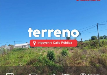 TERRENO EN VENTA. IRIGOYEN Y CALLE PUBLICA. LOTEO COLINA DIAMANTE I