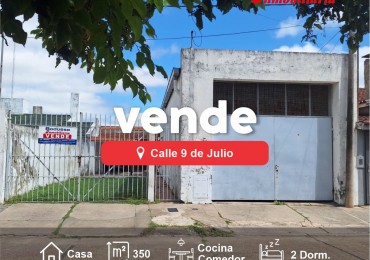 CASA + GALPON CON DEPARTAMENTO. CALLE 9 DE JULIO. DIAMANTE